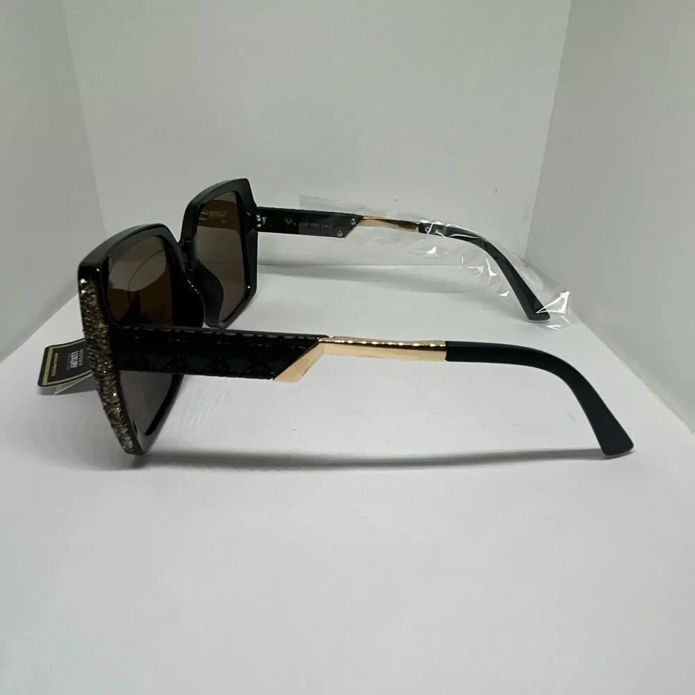 VG Bling Designer Luxury Oversized Square Sunglasses NWT UV400 Protection
